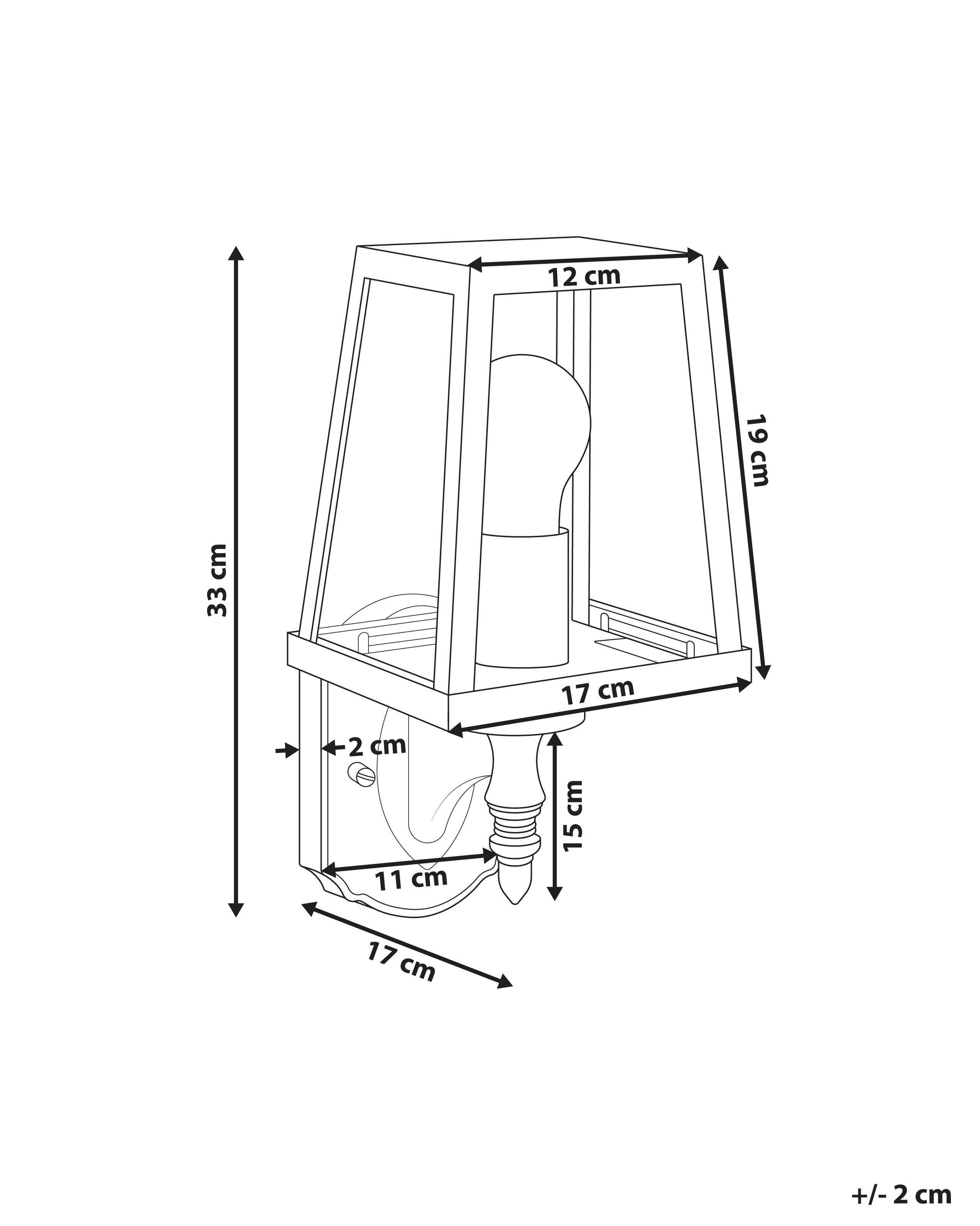 Beliani Lampe murale pour l'extérieur en Métal Industriel HEZIR  