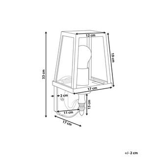 Beliani Lampe murale pour l'extérieur en Métal Industriel HEZIR  