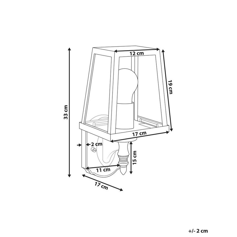 Beliani Applique a per esterni en Ferro Industriale HEZIR  