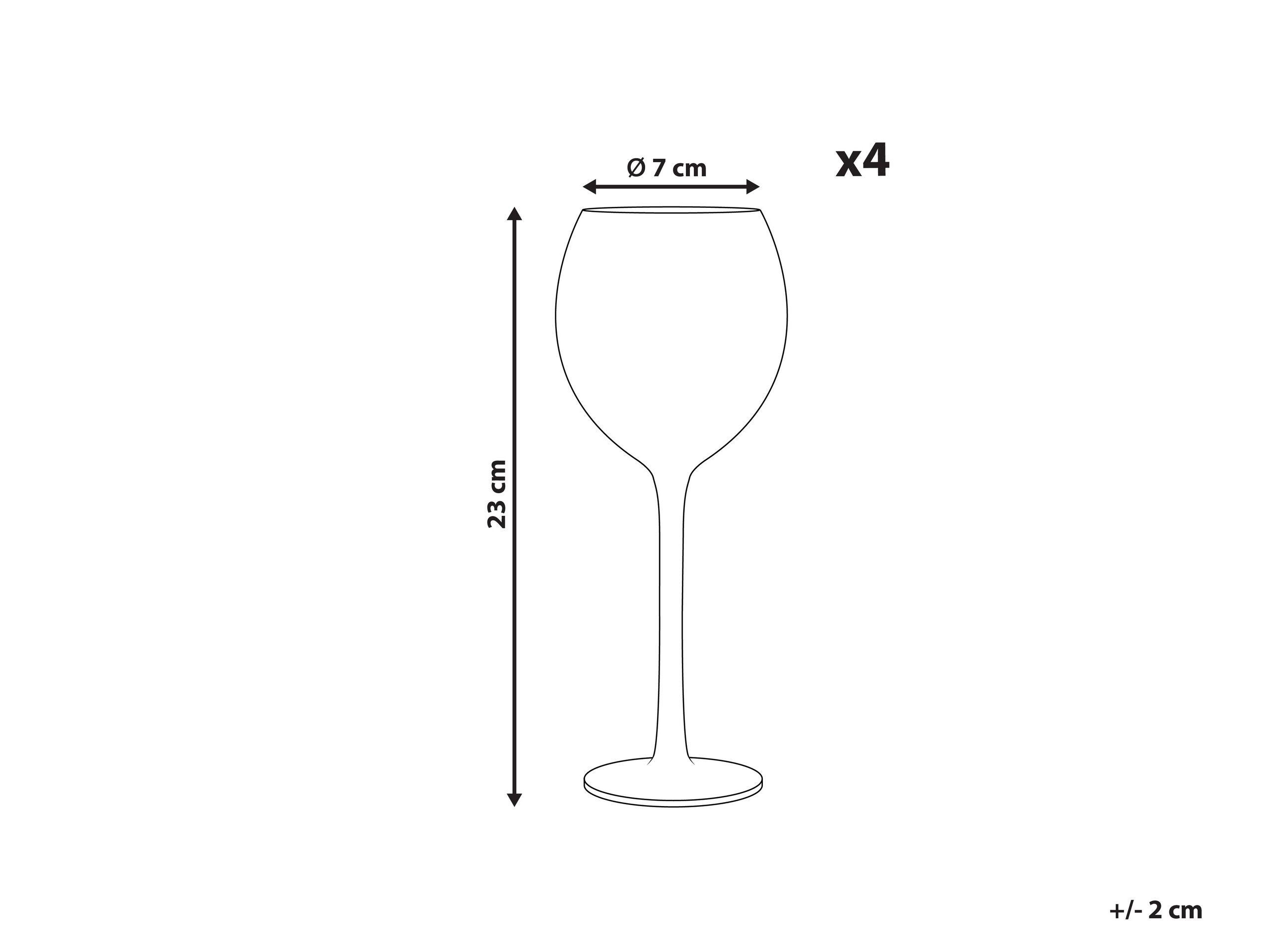 Beliani Calici da vino en Vetro Retrò DIOPSIDE  