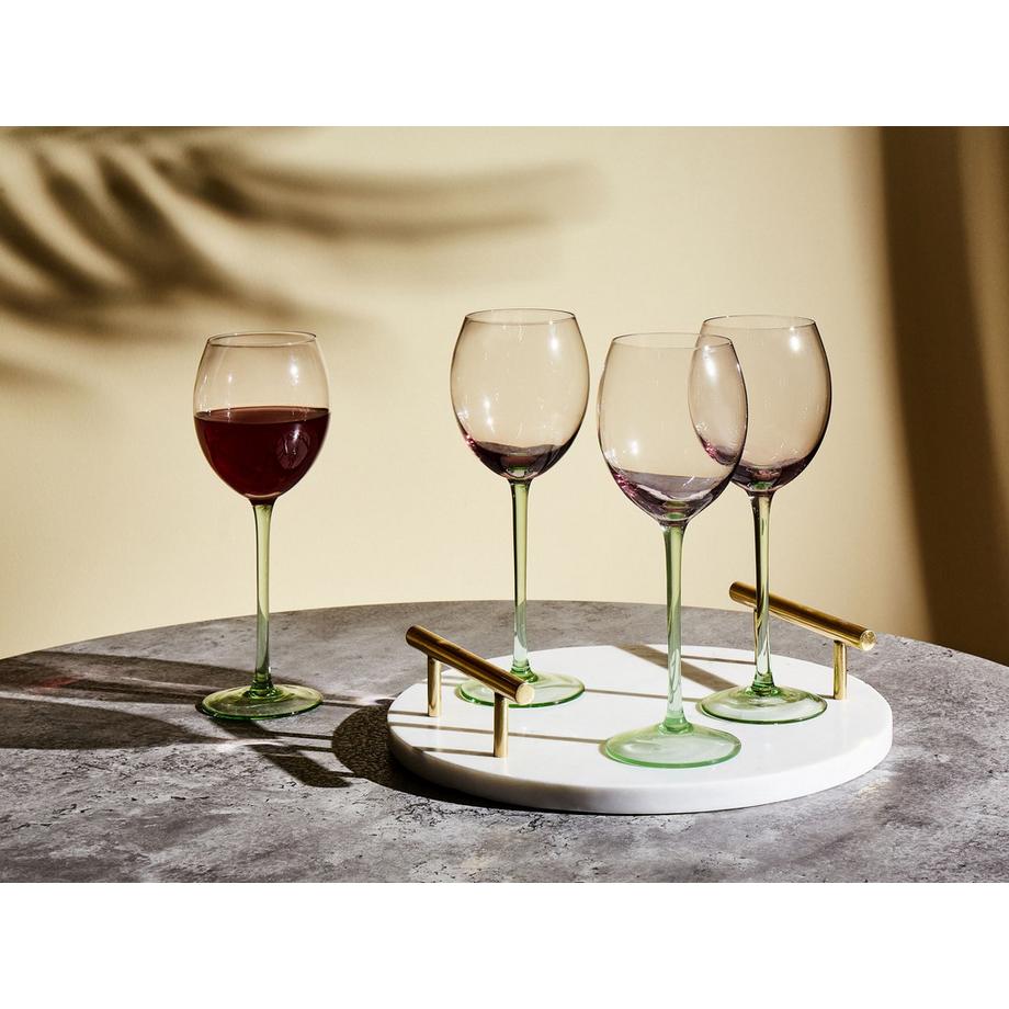 Beliani Set di 4 calici da vino en Vetro Retrò DIOPSIDE  