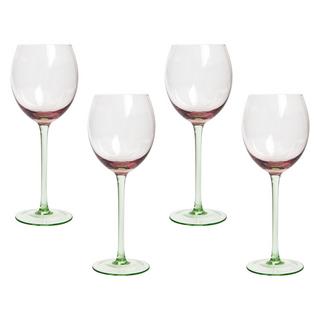 Beliani Lot de 4 verres à vin en Verre Rétro DIOPSIDE  