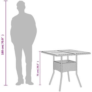 VidaXL Table de jardin rotin synthétique  