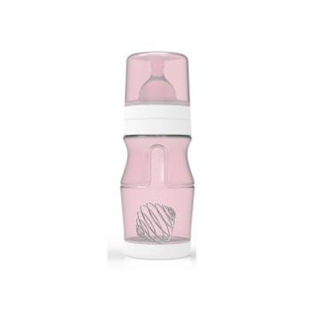 Babyflasche mit Filterring und Mischaufsatz