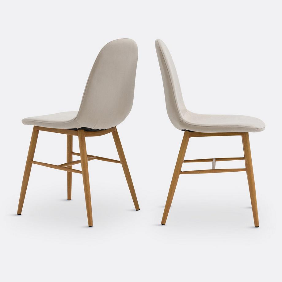 La Redoute Intérieurs Lot de 2 chaises velours  