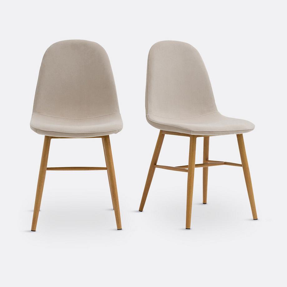 Lot de 2 chaises velours