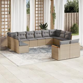 VidaXL set divano da giardino Polirattan  