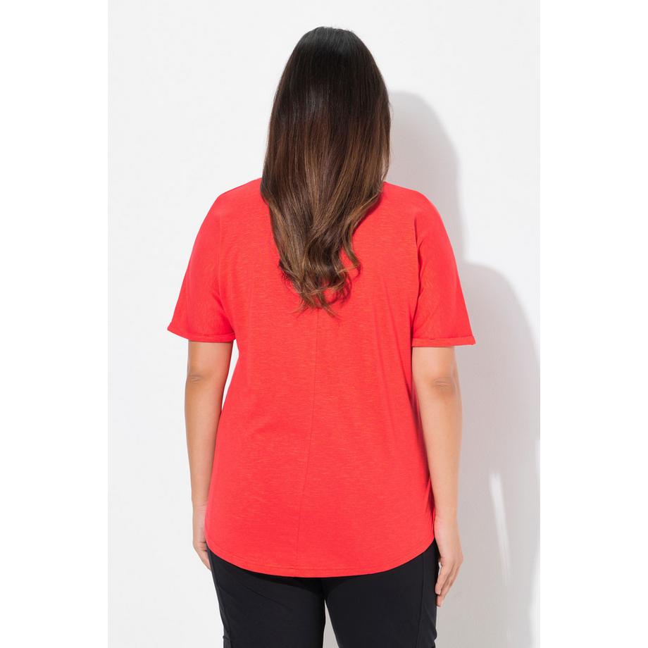 Ulla Popken Oversized Runddruck Halbarm T-Shirt  