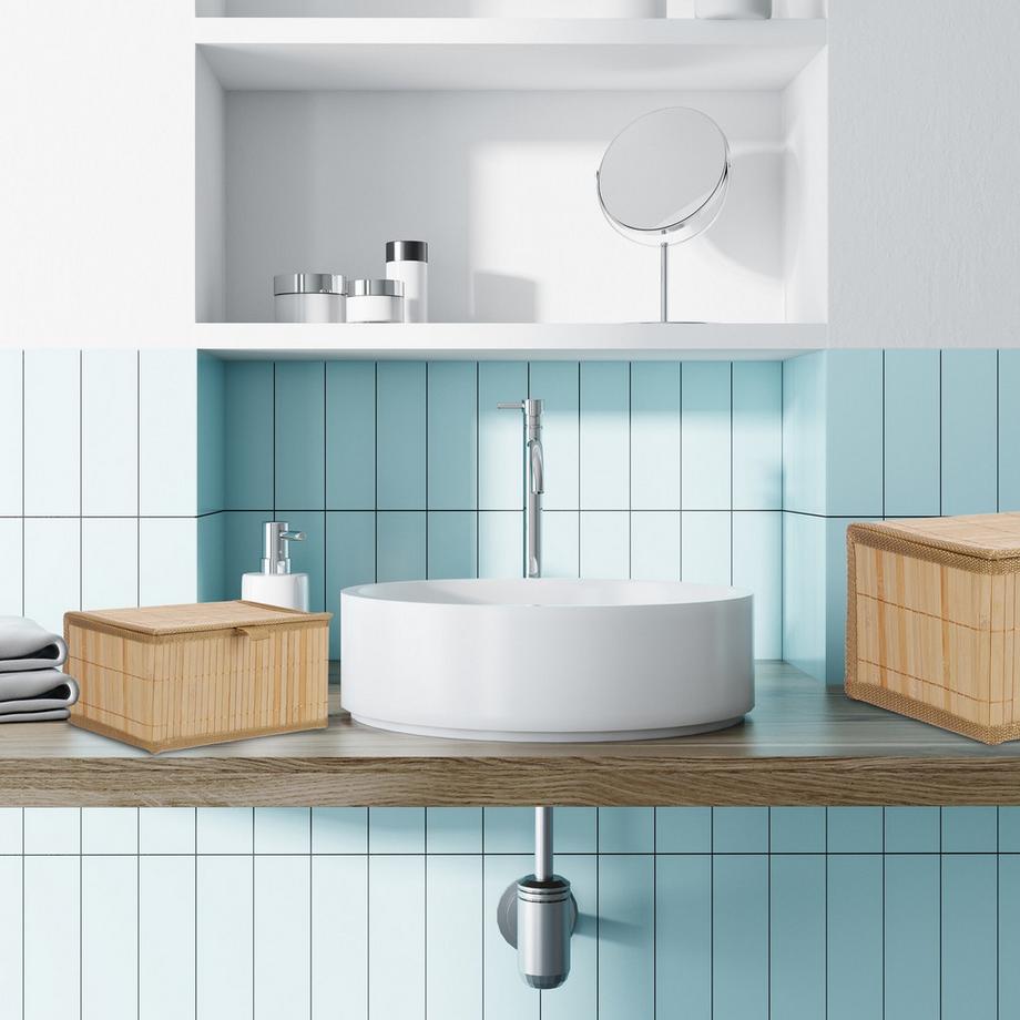 Northix Scatole portaoggetti in bambù, set da 2  