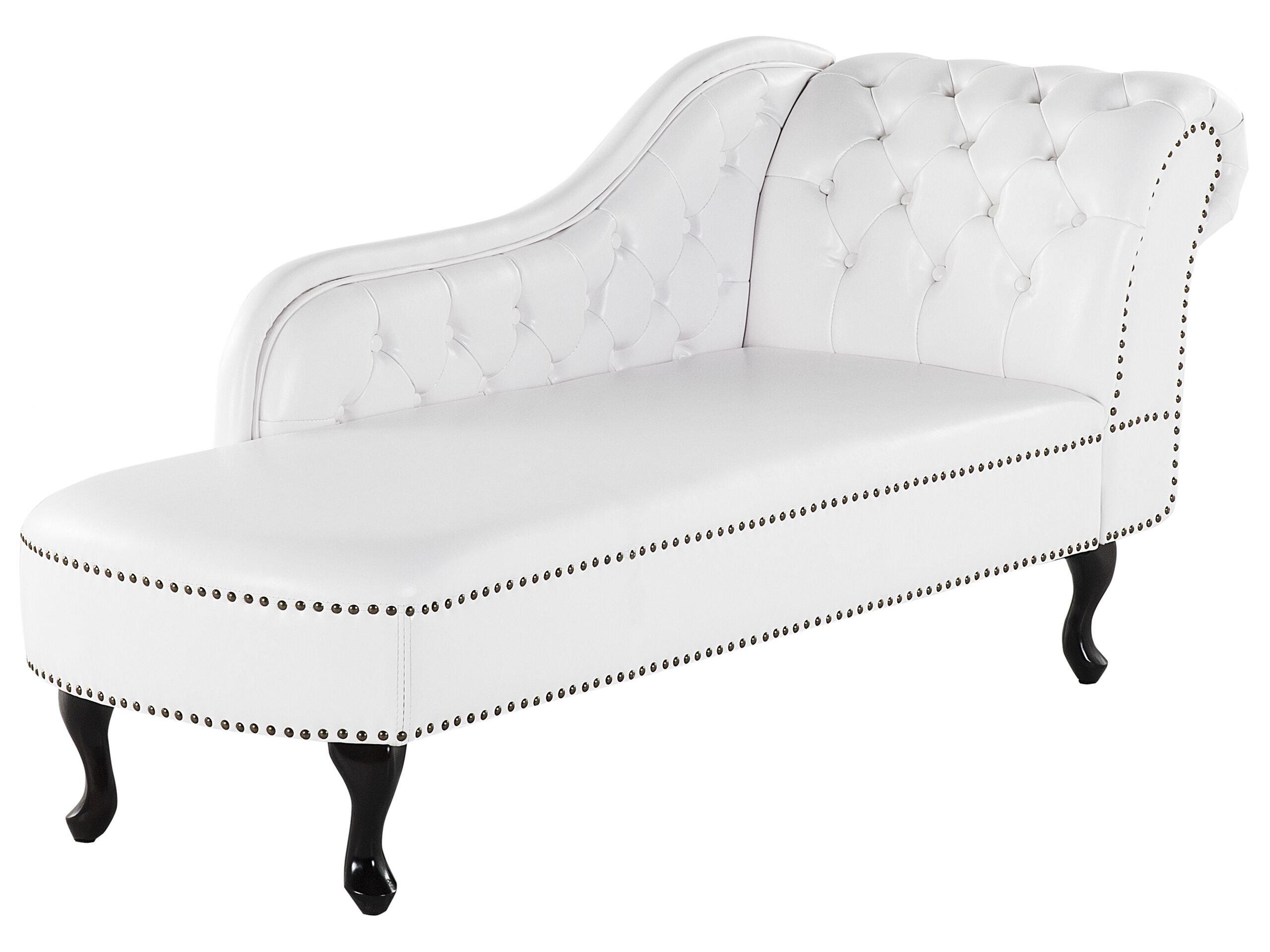 Beliani Chaise longue versione destra en Pelle sintetica Glamour NIMES  