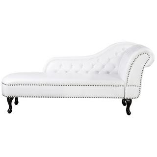 Beliani Chaise longue versione destra en Pelle sintetica Glamour NIMES  