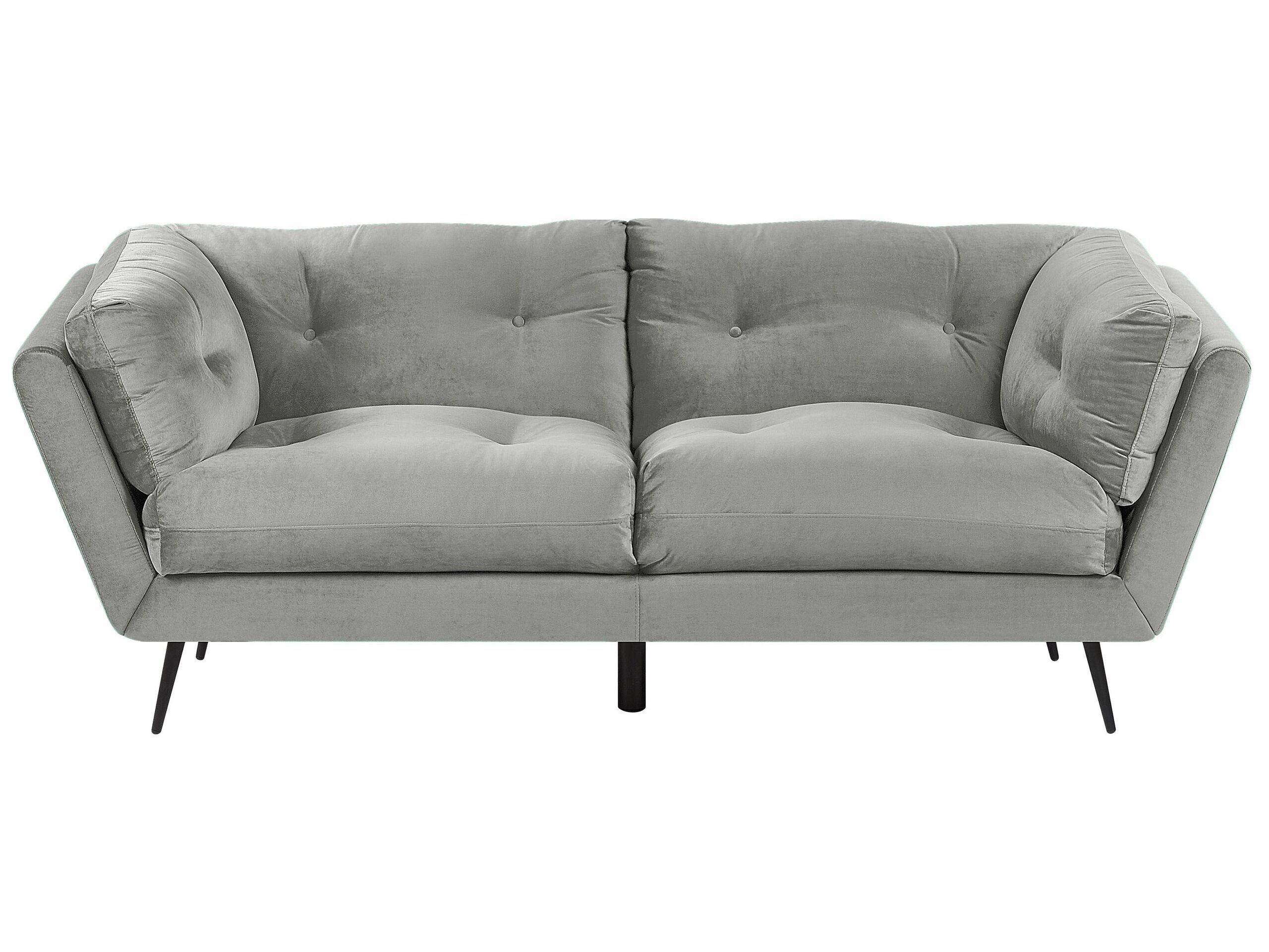 Beliani 3 Sitzer Sofa aus Samtstoff Modern LENVIK  