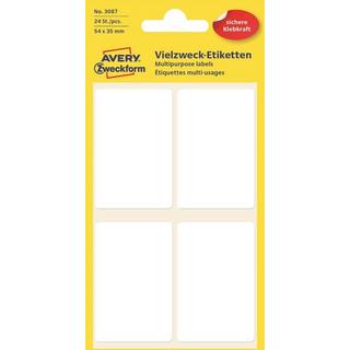 Avery-Zweckform AVERY ZWECKFORM Etiketten 54×35mm 3087Z weiss 24 Stück  