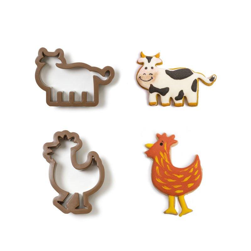 Decora Set d'emporte-pièces vache et poule 2 pièces  