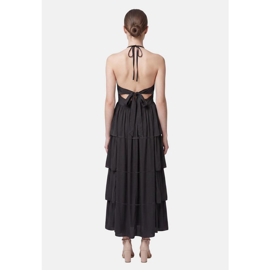 Roberta Rossi Abito lungo con scollo halter e volant  