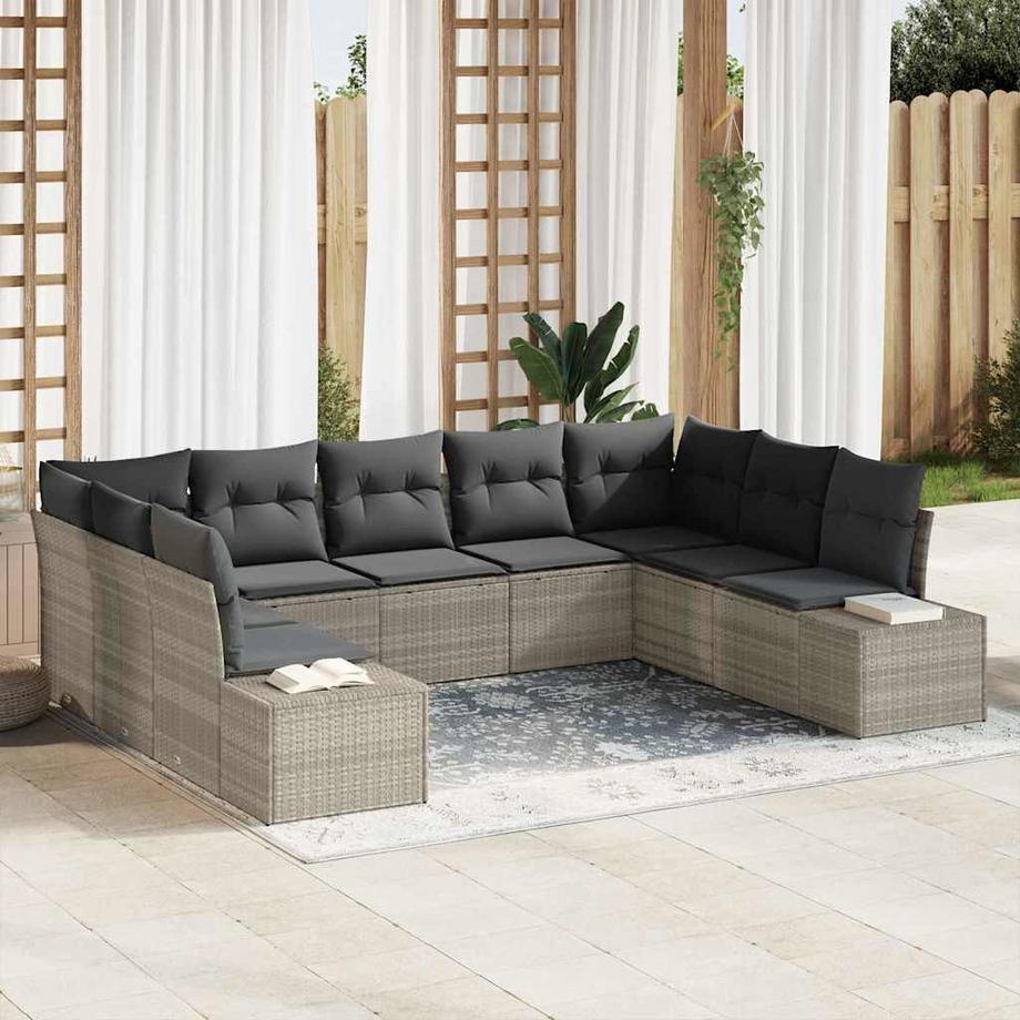 VidaXL Canapé de jardin poly rattan  