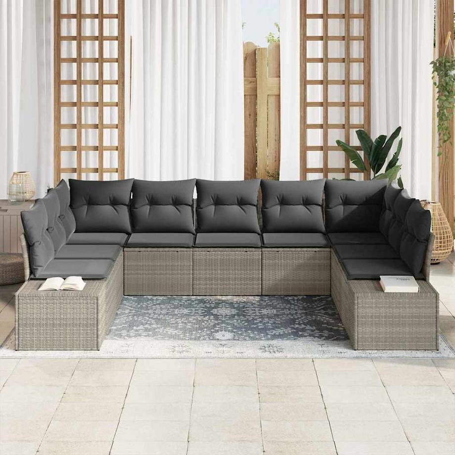 VidaXL Canapé de jardin poly rattan  