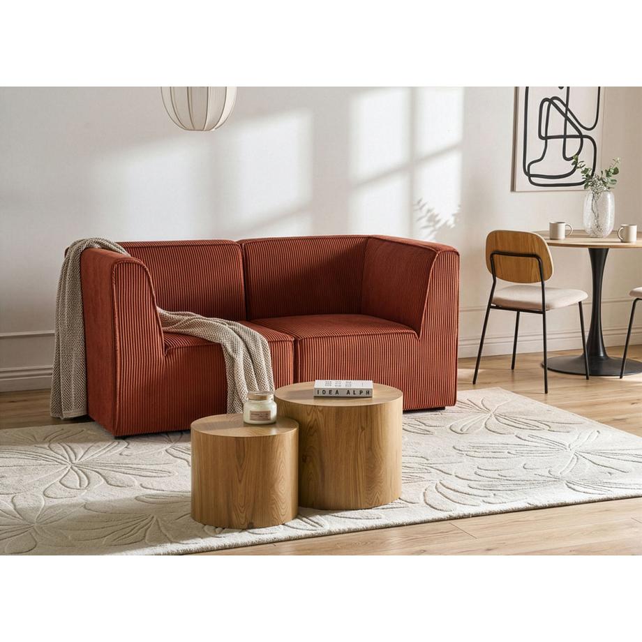 Beliani 2 Sitzer Sofa aus Cord  LEMVIG  