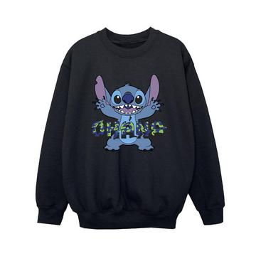 Sweat LILO AND STITCH OHANA BLUE GLITCH