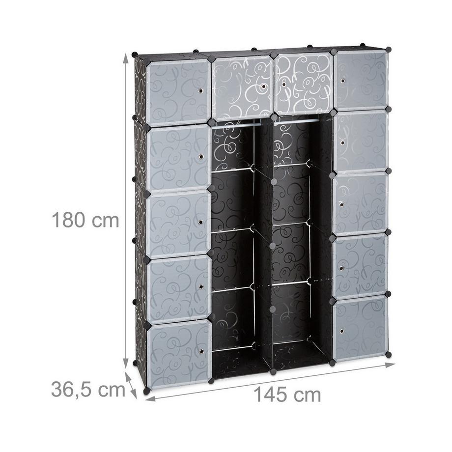 Northix 14-Fächer-Stecksystem-Kleiderschrank  