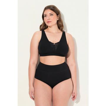 Bralette, Spitzeneinsatz, ohne Bügel, Cup C - E