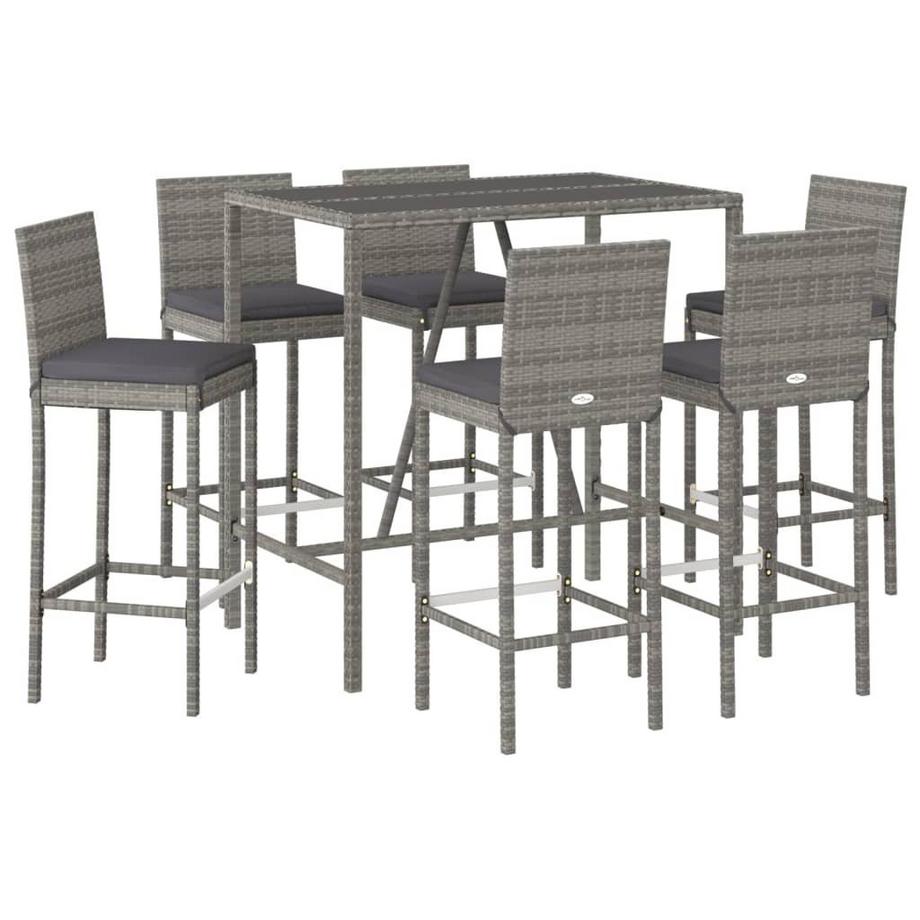 VidaXL Gartenbar set poly-rattan  