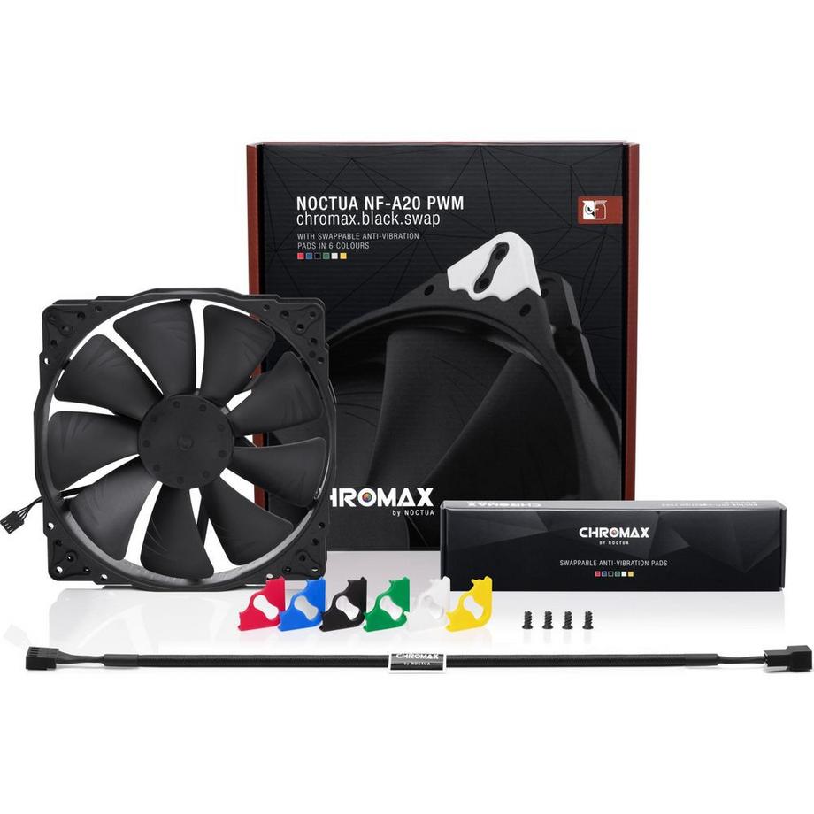 Noctua  NF-A20 PWM CH.BK.S sistema di raffreddamento per computer Case per computer Ventilatore 20 cm Nero 