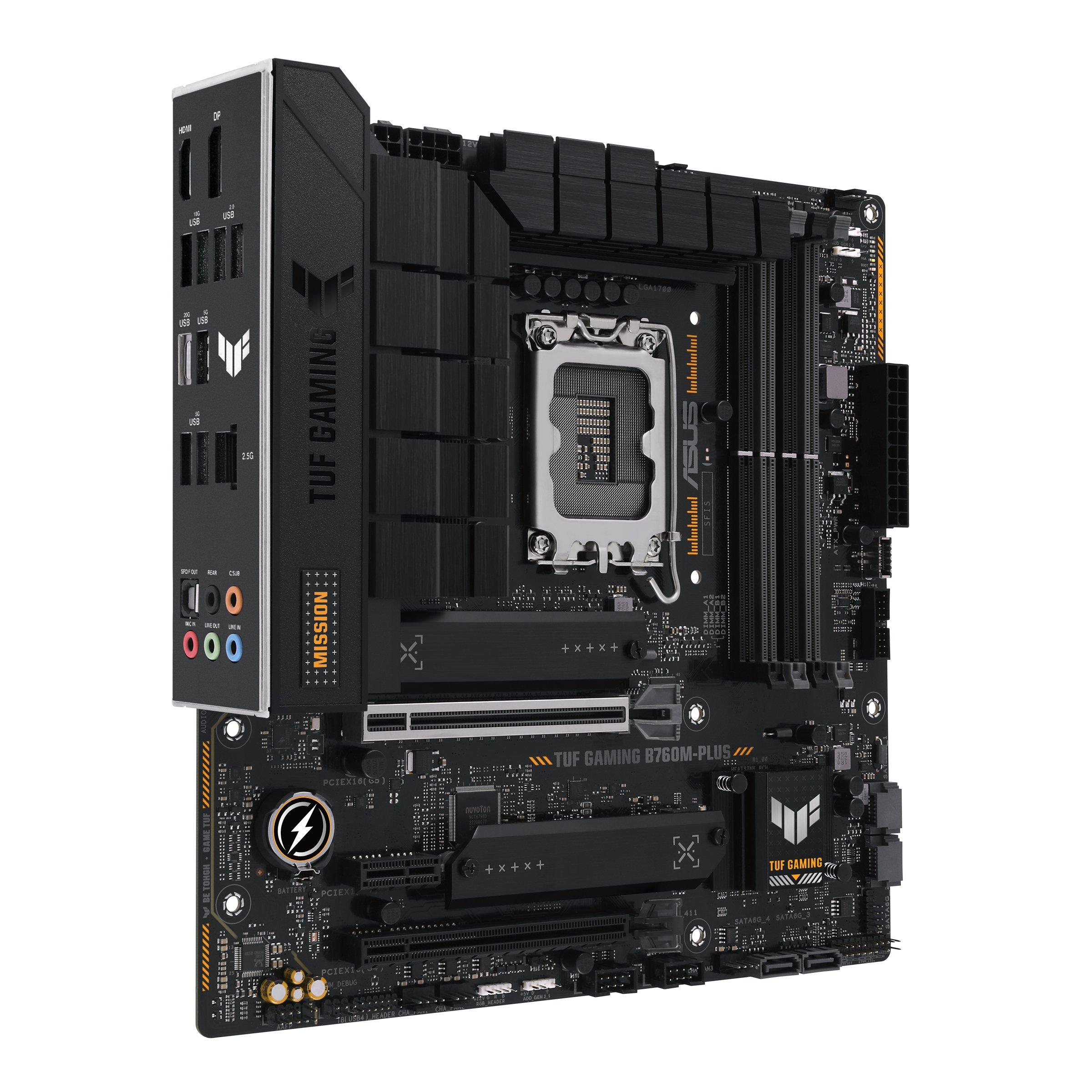 ASUS  TUF GAMING B760M-PLUS Intel B760 LGA 1700 micro ATX 