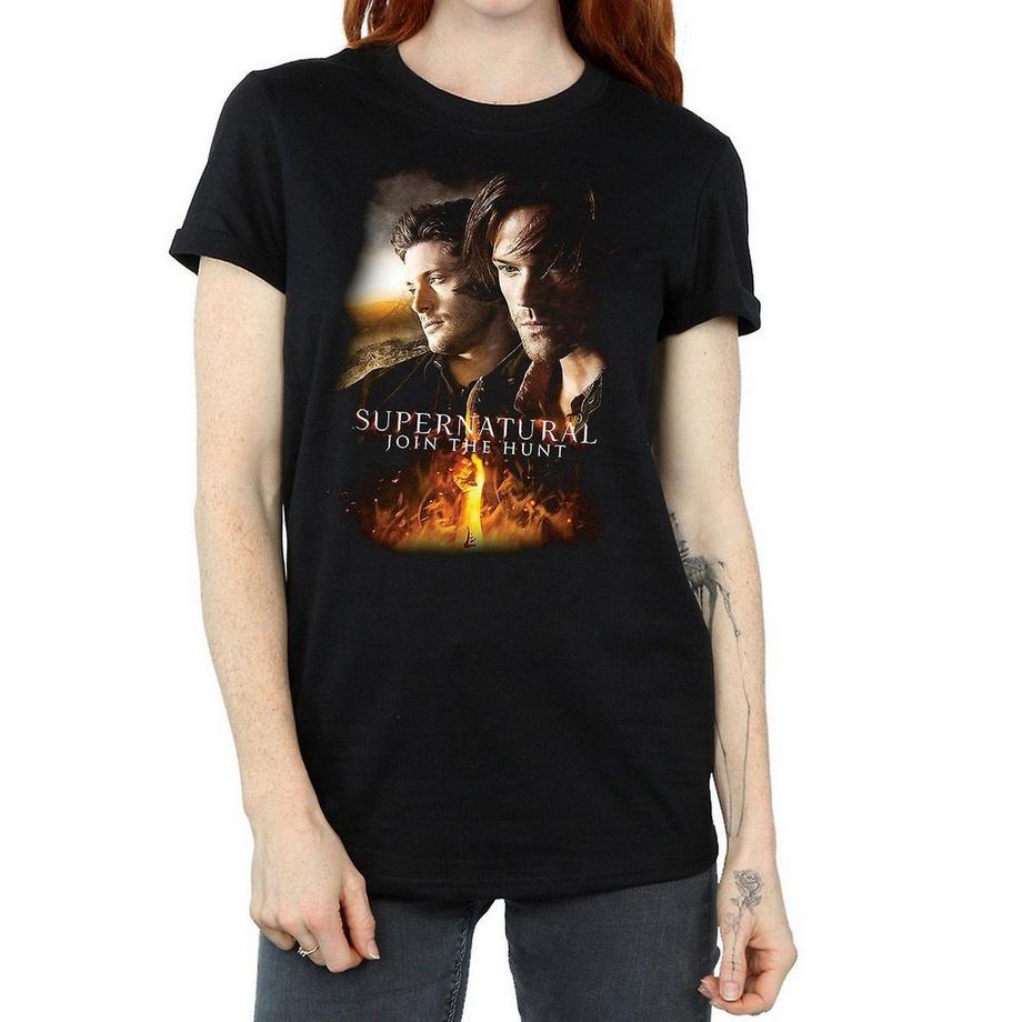 Supernatural Flaming Poster T-Shirt  