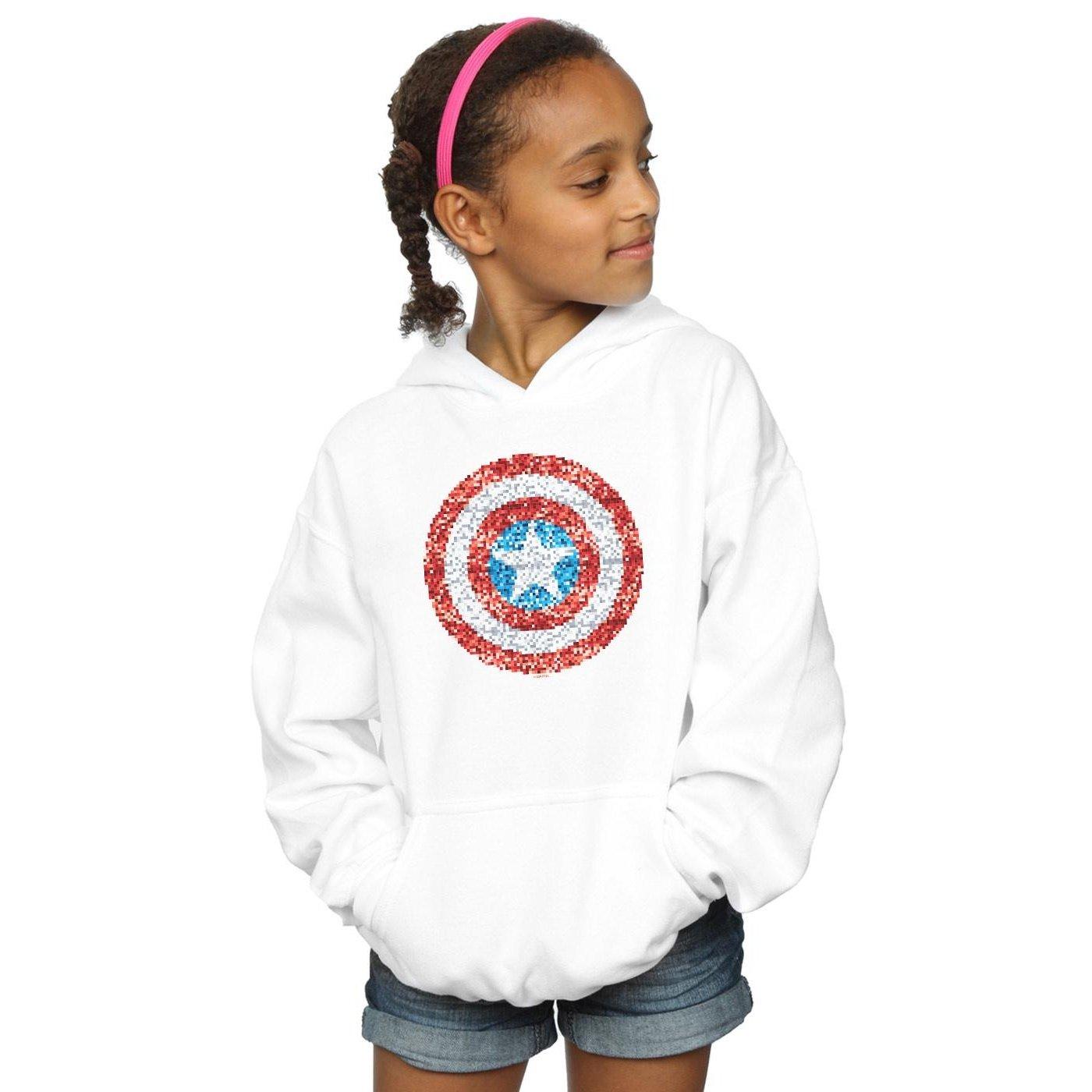 MARVEL  Captain America Pixelated Shield Kapuzenpullover 