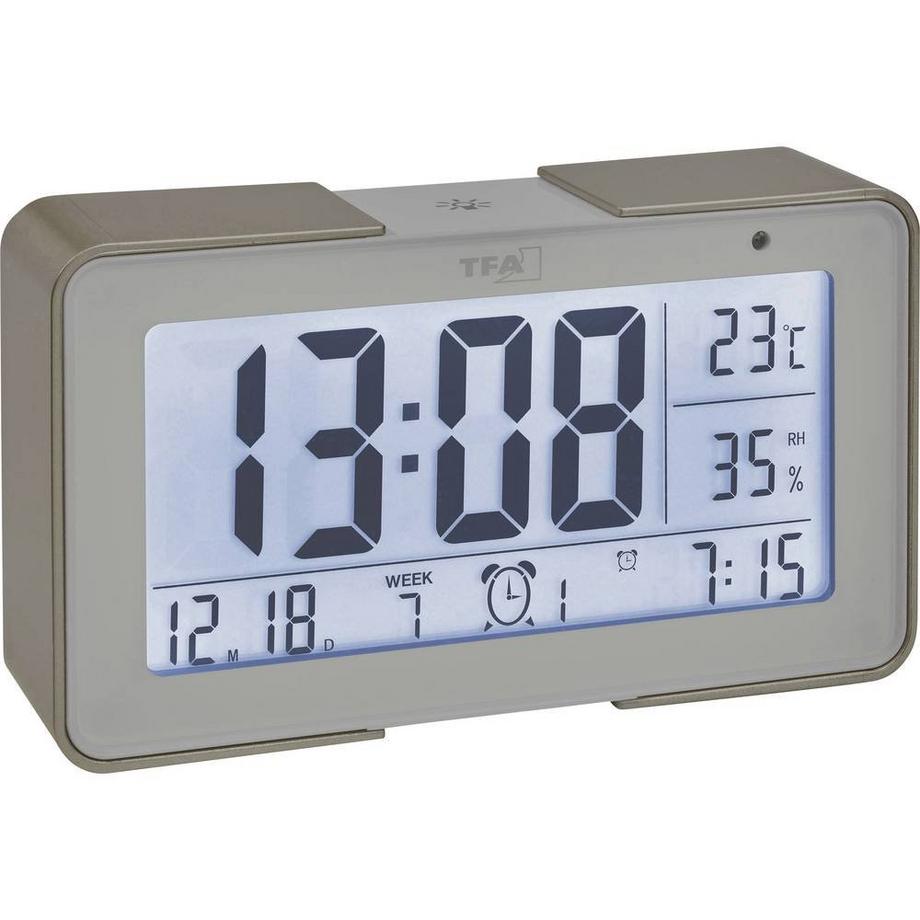 TFA Dostmann Radiocontrollato Sveglia Oro, Bianco Tempi di allarme 3  