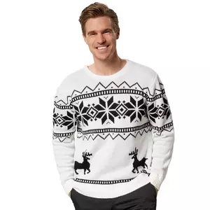 TUONROAD Ugly Christmas Sweater Pull de Noël Pullover Jumper 3D Imprimé Xmas Graphique Pull Santa Manches Longues Sweatshirts pour Hommes Femmes S-XXL