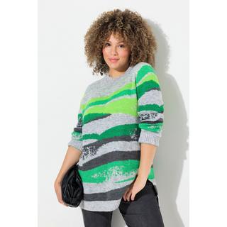 Ulla Popken  Pullover, Strickmuster, Rundhals, Langarm 