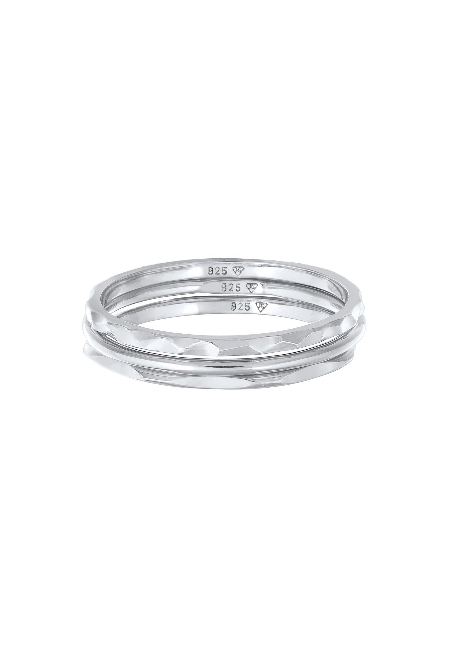 Elli  Bague Femmes Basique Empilement Set De 3 