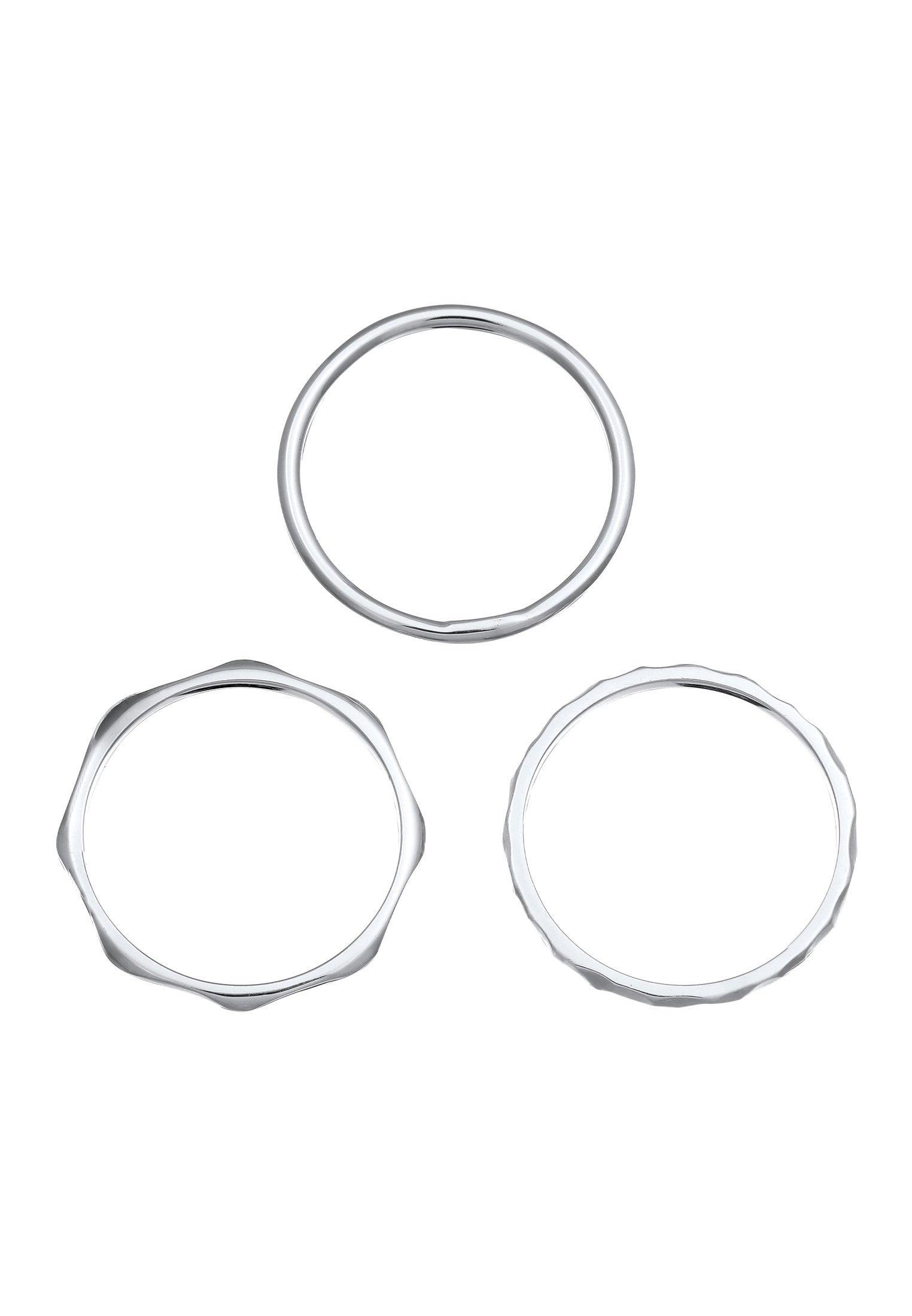 Elli  Ring Stapelringe Stacking Bandring 3Er Set 