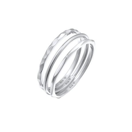 Elli  Bague Femmes Basique Empilement Set De 3 