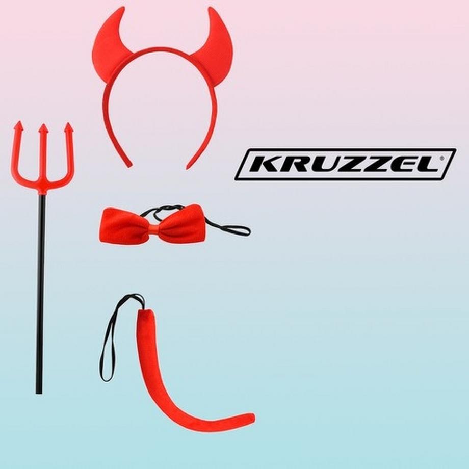 Kruzzel  Costume da diavolo - set di 4 elementi S22140 