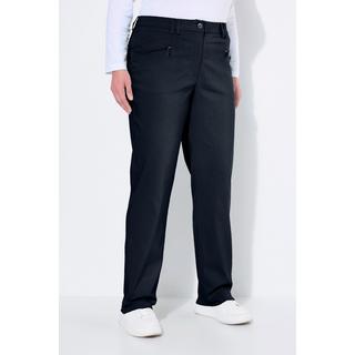 Ulla Popken Mony Pantaloni Termici Elasticizzati Gamba Conica Tasche Zip  