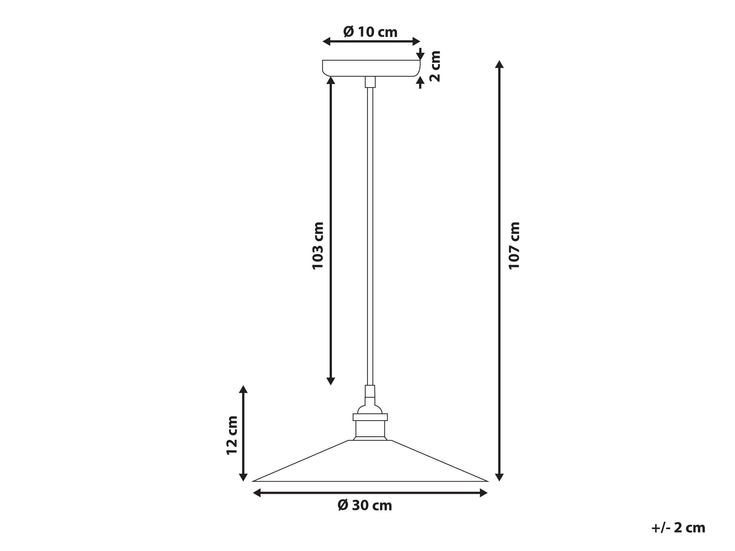 Beliani Lampe suspension en Métal Rétro SWIFT  