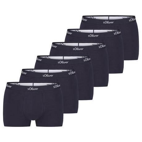 s. Oliver 6er Pack Basic Retro Shorts  