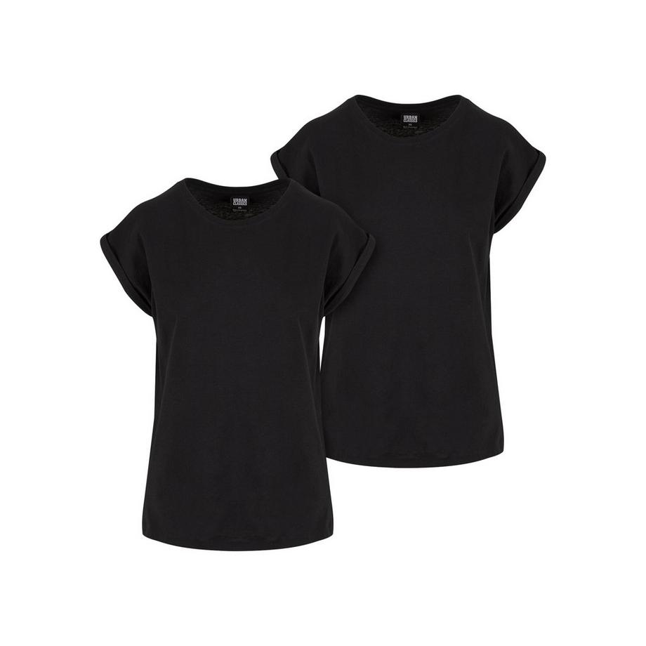 URBAN CLASSICS Damen vorgepackte T-Shirts 2er-Pack  