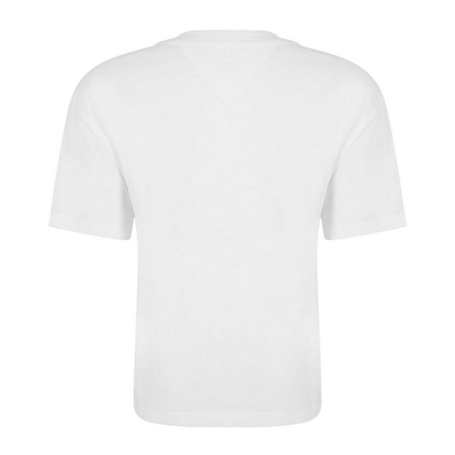 TOMMY JEANS T-Shirt Court avec Logo Brodé  