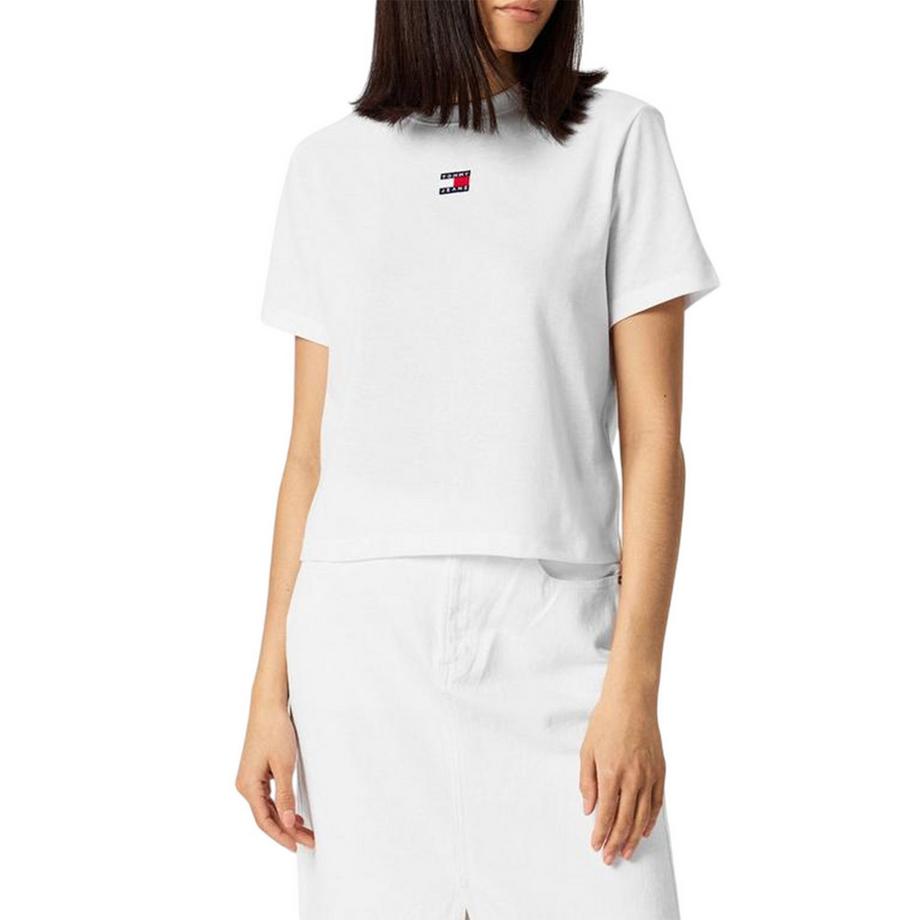 TOMMY JEANS T-Shirt Court avec Logo Brodé  