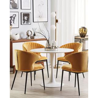 Beliani Esszimmerstuhl 2er Set aus Samtstoff Modern AUGUSTA  