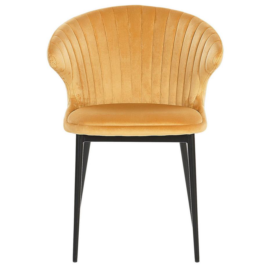 Beliani Set di 2 sedie da pranzo en Velluto  AUGUSTA  