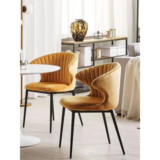 Beliani Esszimmerstuhl 2er Set aus Samtstoff Modern AUGUSTA  
