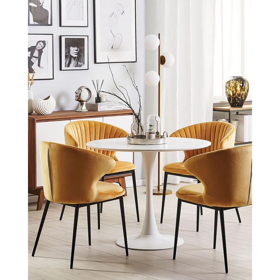 Beliani Set di 2 sedie da pranzo en Velluto  AUGUSTA  