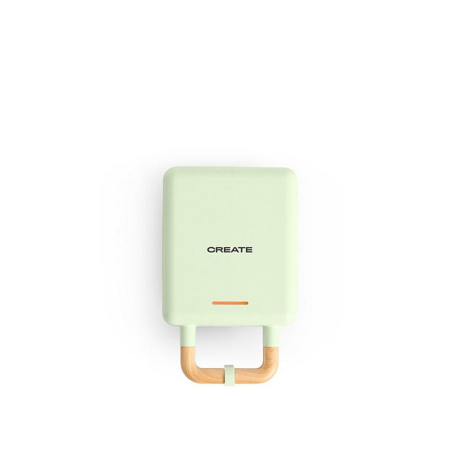 CREATE STONE 2 IN 1 COMPACT - Sandwich- und Waffeleisen mit austauschbaren Tellern pastelgrün  