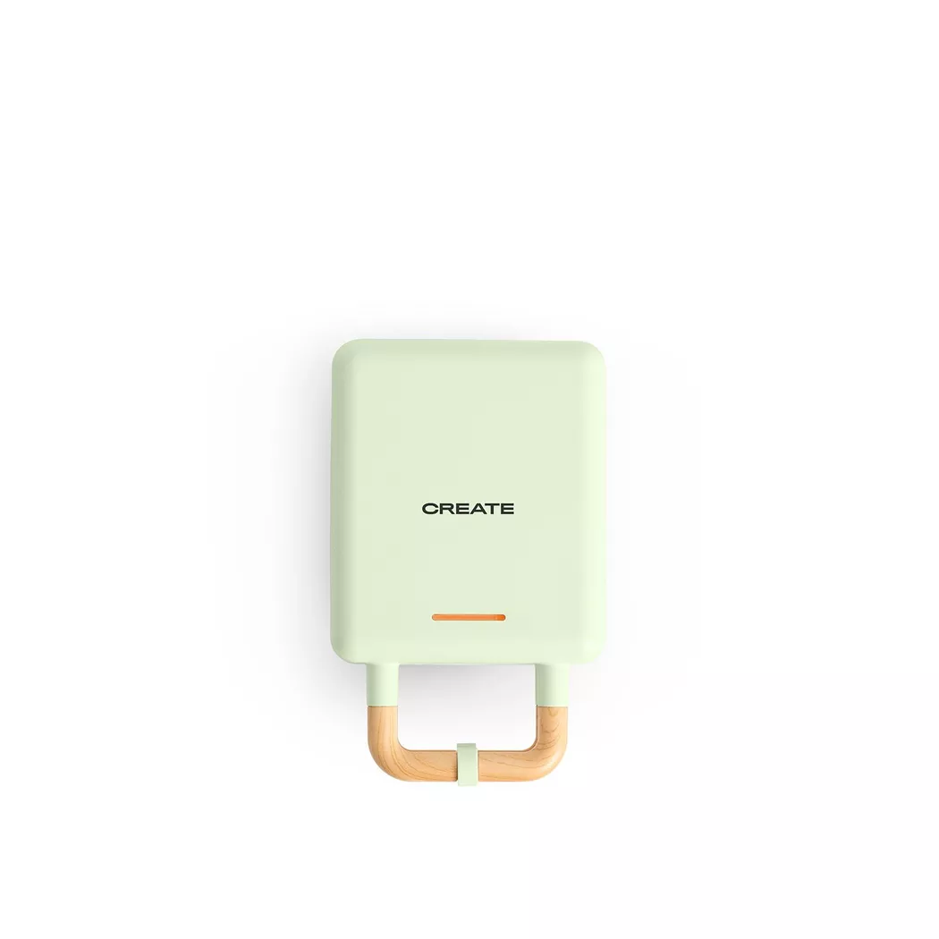 CREATE – STONE 2 IN 1 COMPACT Sandwich- und Waffeleisen mit austauschbaren Tellern pastelgrün, Pastellgrün