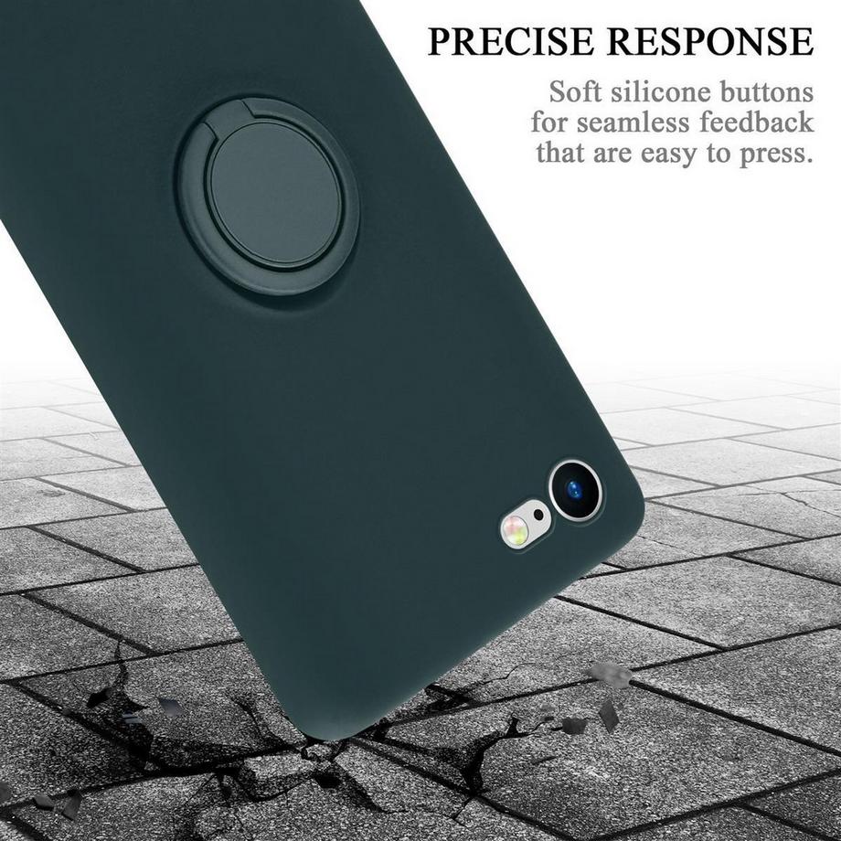 Cadorabo  Hülle für Apple iPhone 7  7S  8  SE 2020 TPU Silikon mit Ring Liquid 